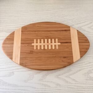 Toscana Wood Football Charcuterie Cutting Board NEW